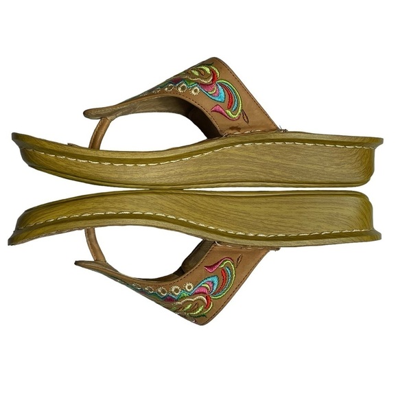 Alegria Vanessa Chrysalis Cognac Boho Embroidered Sandals - Alegria Sz 39 = US 9 - Picture 11 of 16